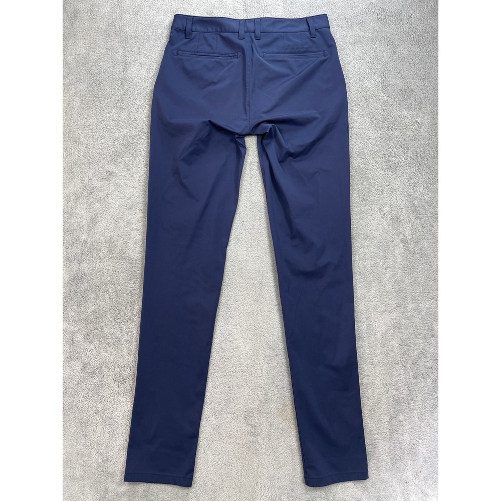 Rhone Pants Men 30x33 Blue Commuter Slim Fit Performance Chino Stretch Trousers - Picture 4 of 15